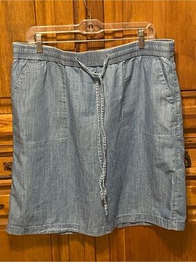 Talbots Chambray Denim Pull on Skirt size 14W